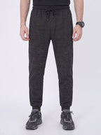 Gray Waffle Knit Jogger Trousers