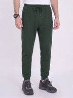 Olive Waffle Knit Jogger Trousers