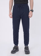 Blue Regular Fit Jogger Trousers