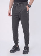 Gray Regular Fit Jogger Trousers