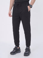 Black Regular Fit Jogger Trousers