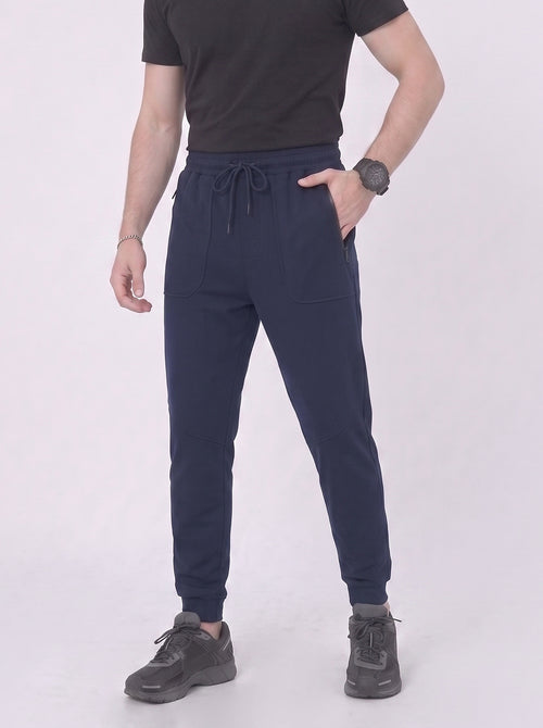 Blue Regular Fit Jogger Trousers