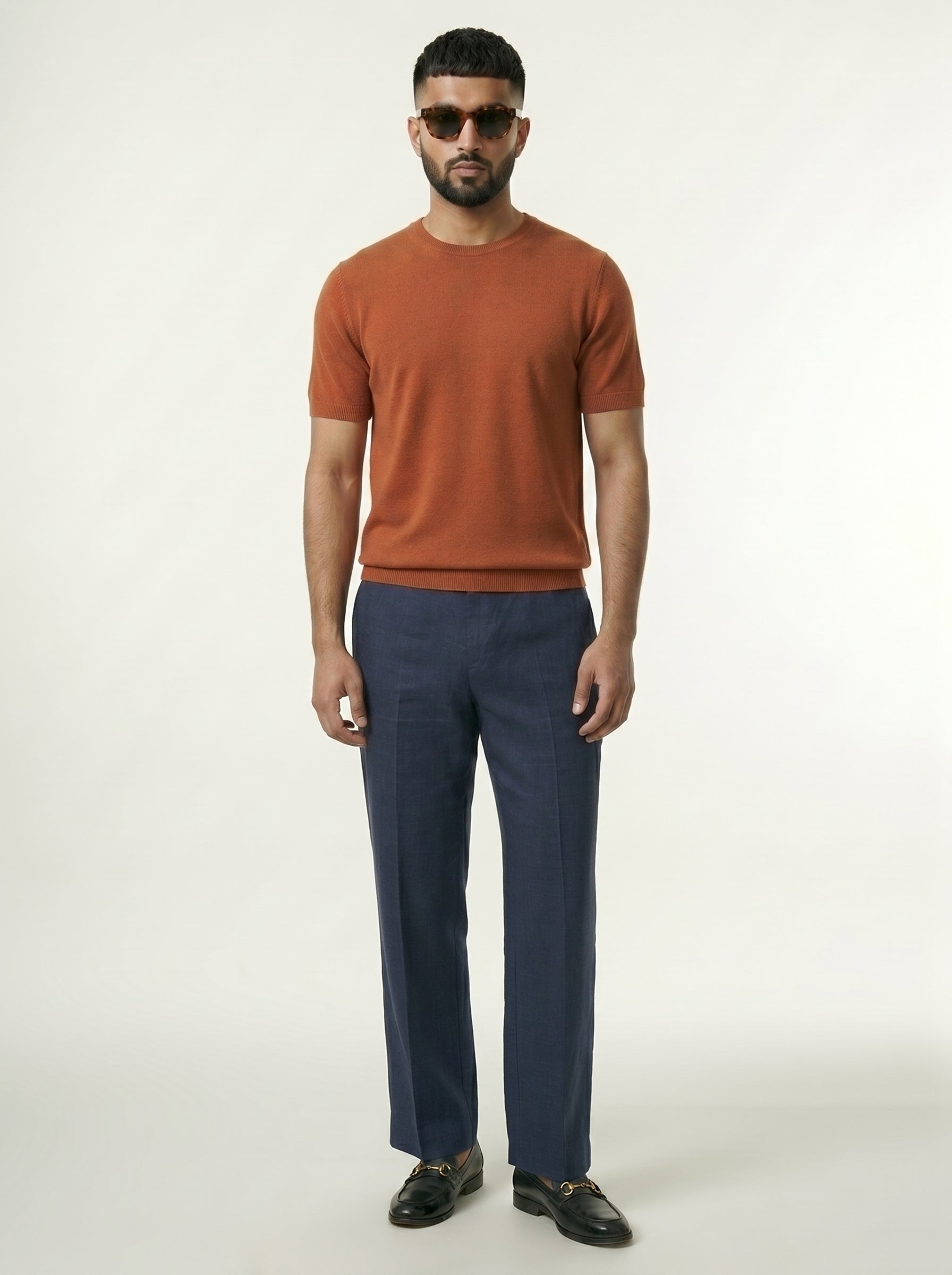 Classic Orange Round Neck T-shirt