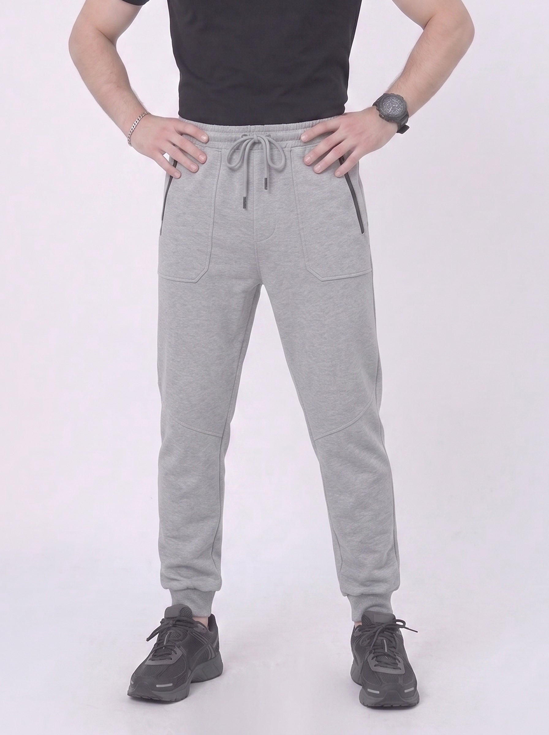 White Regular Fit Jogger Trousers