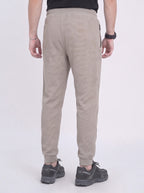 Off White Waffle Knit Jogger Trousers
