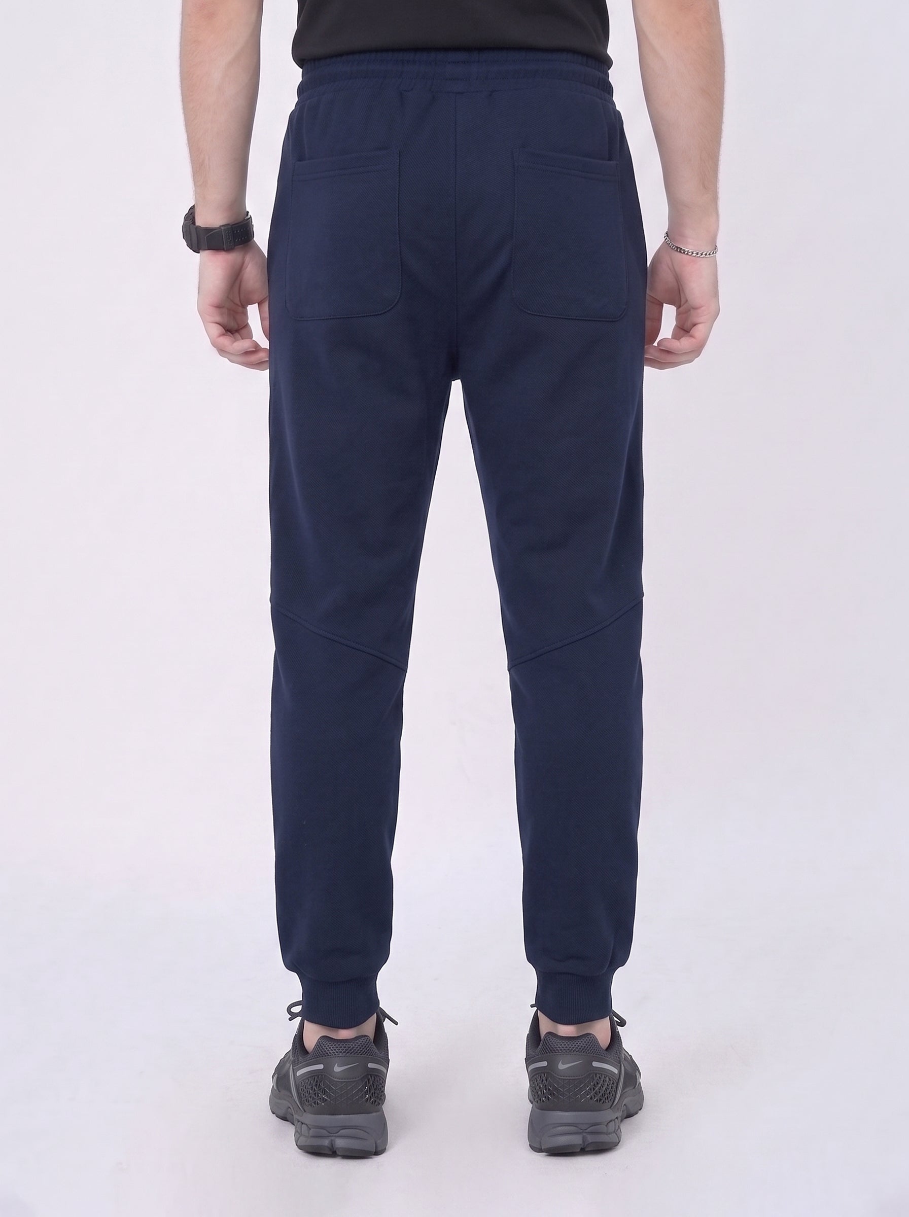 Blue Regular Fit Jogger Trousers