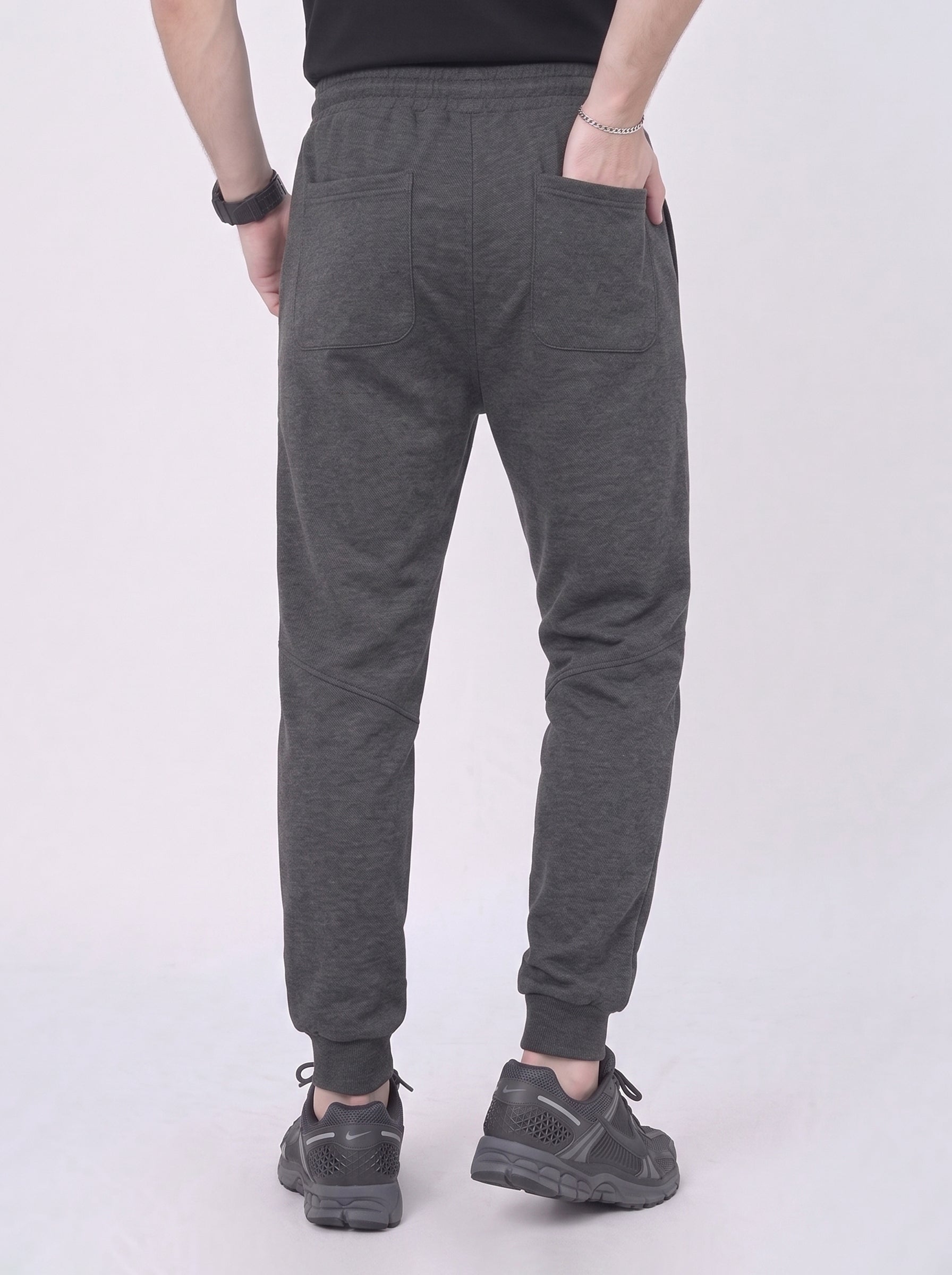 Gray Regular Fit Jogger Trousers