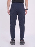 Blue Waffle Knit Jogger Trousers
