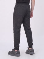 Gray Waffle Knit Jogger Trousers