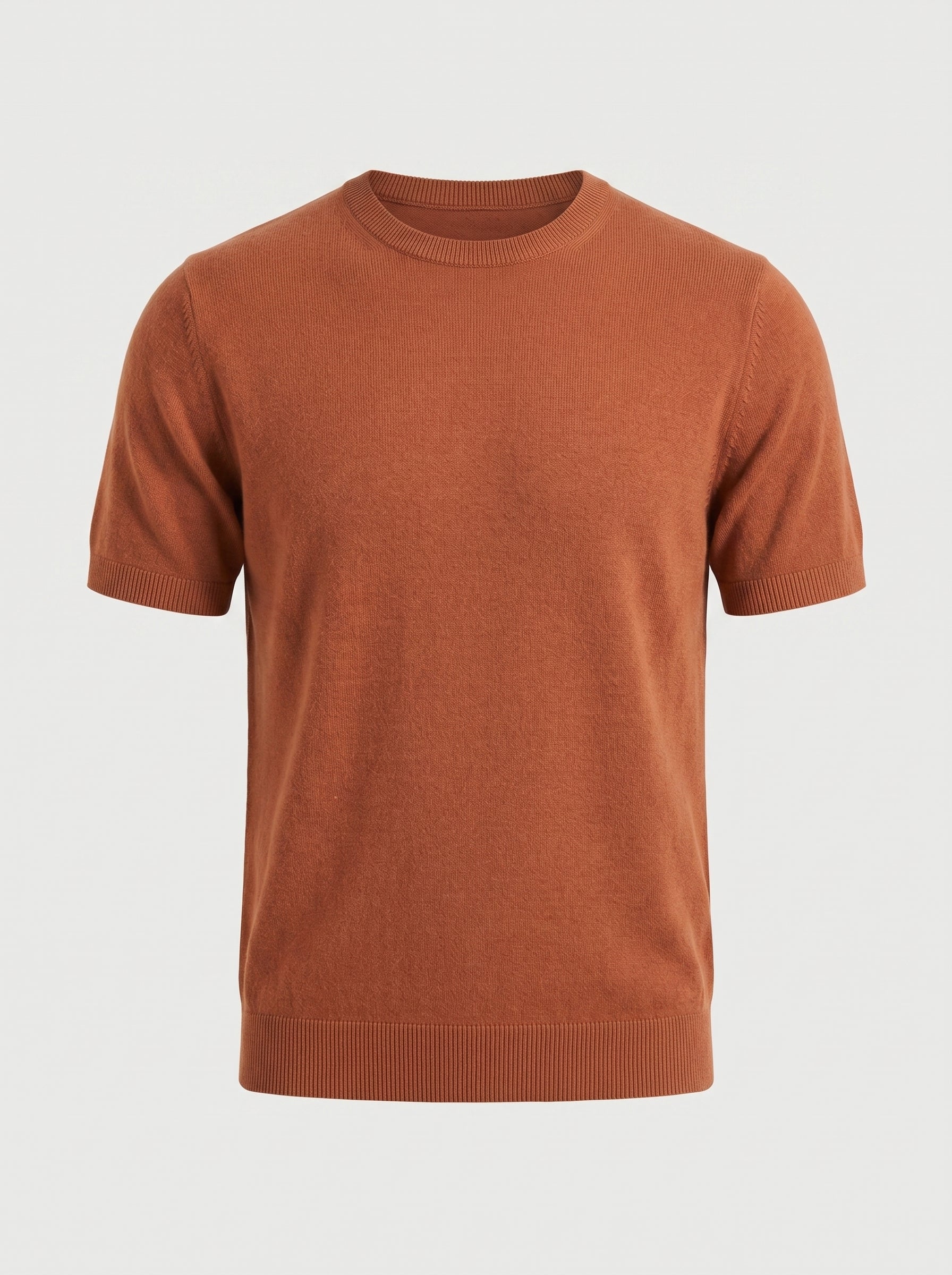 Classic Orange Round Neck T-shirt