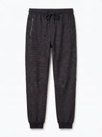 Gray Waffle Knit Jogger Trousers